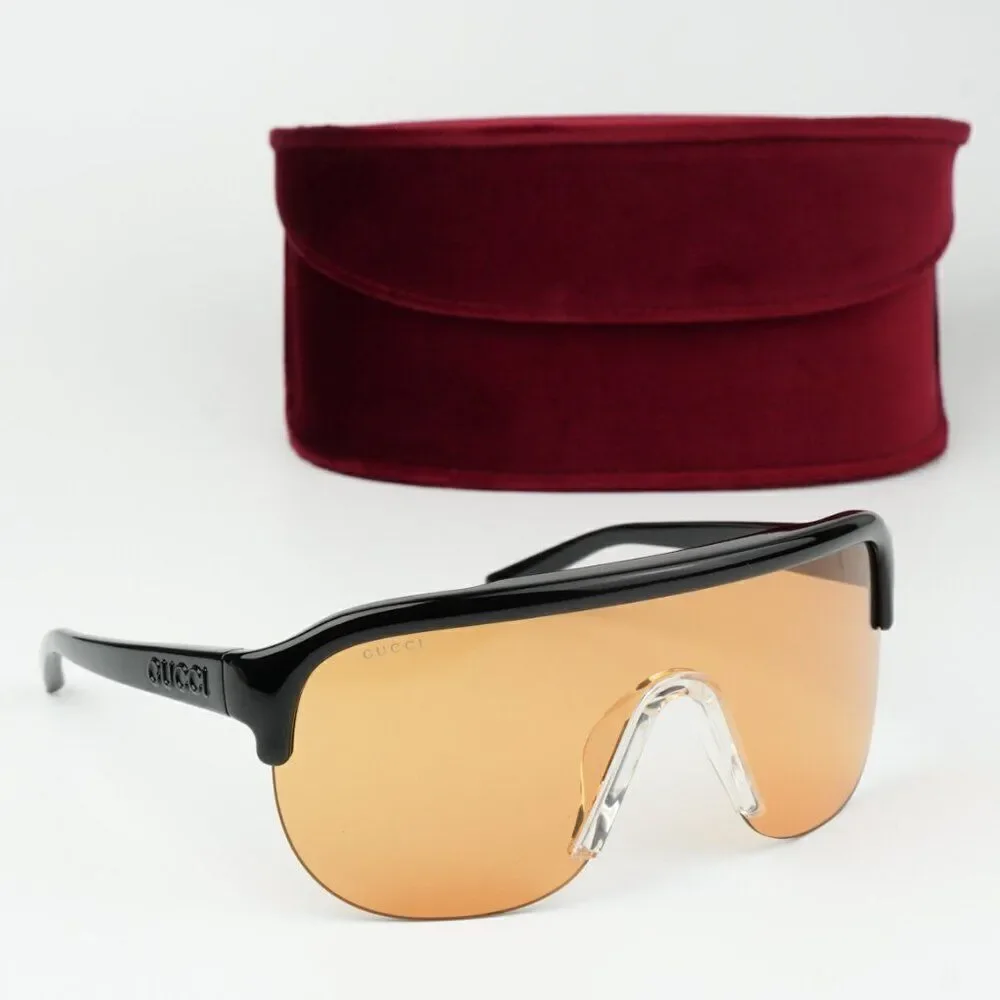 NEW Gucci GG1645S 005 Black Orange Unisex Mask Sunglasses GG 1645S